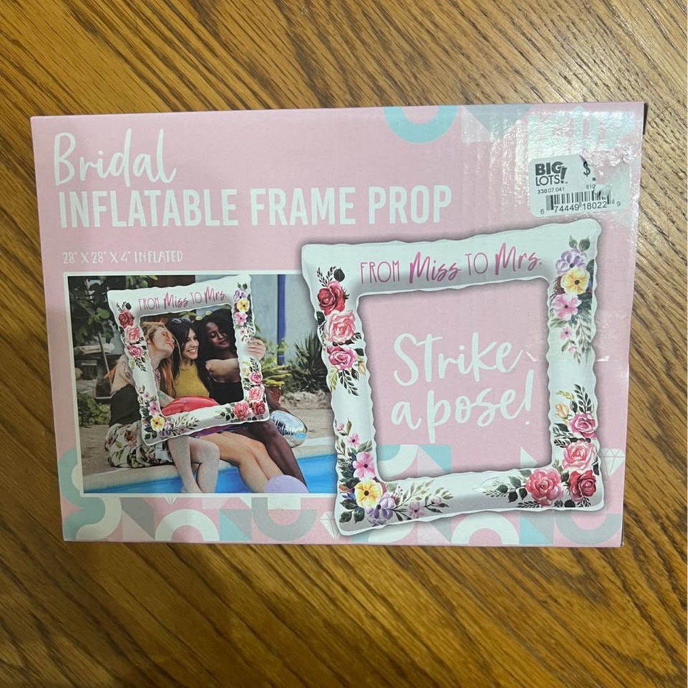 Bridal Inflatable Frame Prop - Floral Pink